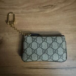 Gucci Beige and Black GG Key Holder